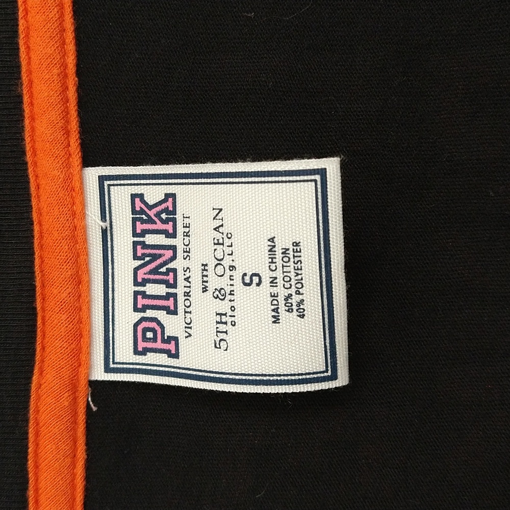 Pink Victoria's Secret 5th & Ocean San Francisco Giants MLB T Shirts Size Small - Picture 3 of 5